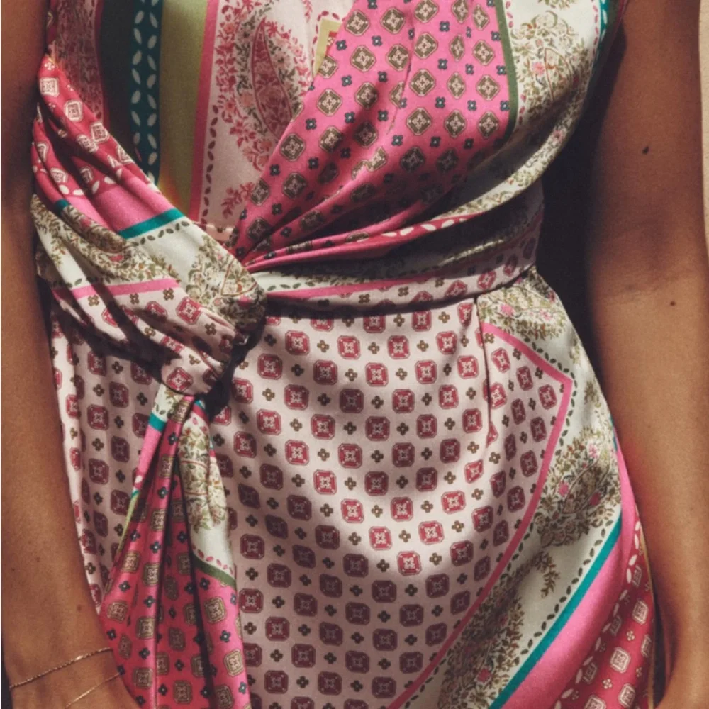 Absolutely stunning silky Zara summer dress XL must have for summer, trendy! - Picture 6 of 16